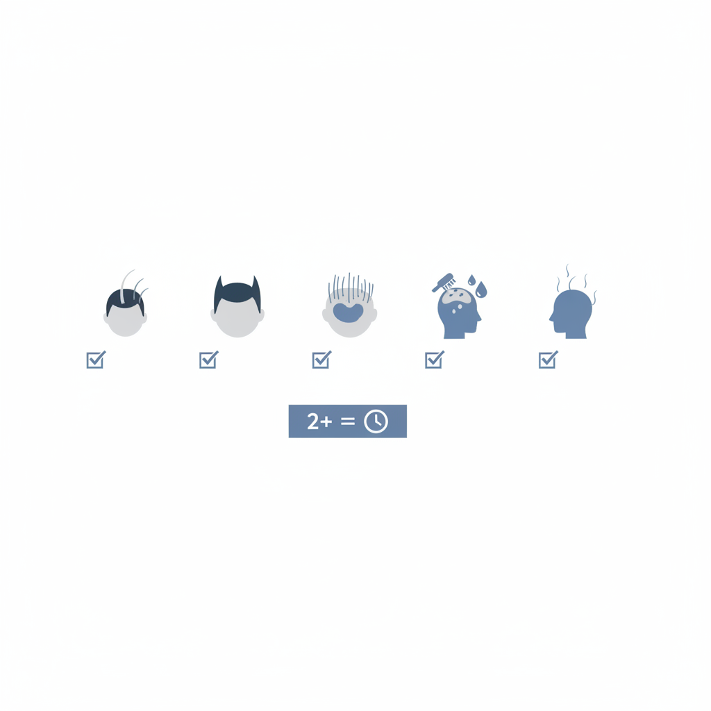 탈모 초기 증상 5가지 체크리스트 인포그래픽