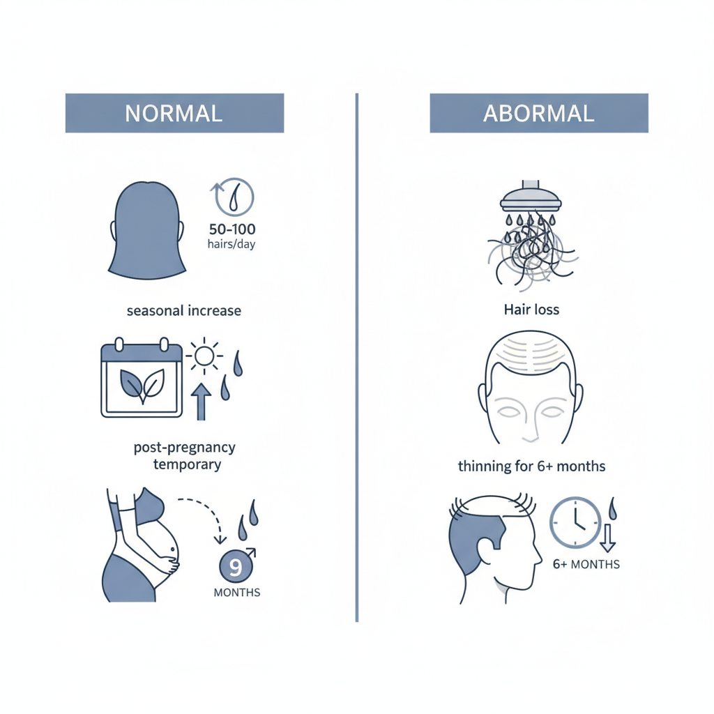 정상 탈모 vs 비정상 탈모 비교 인포그래픽