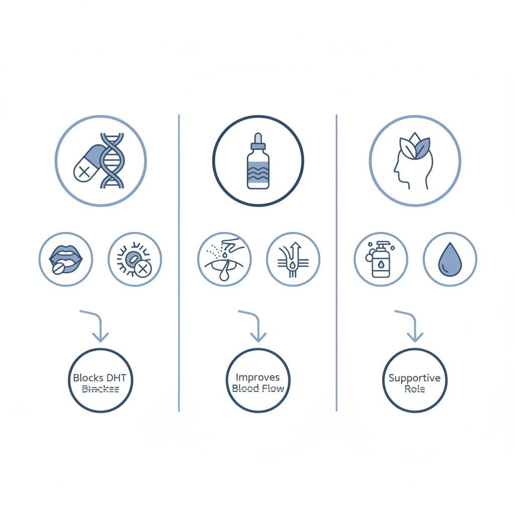 탈모 초기 치료 옵션 비교 인포그래픽