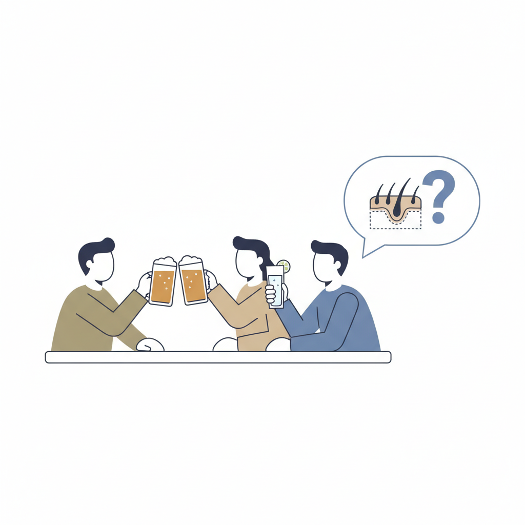 회식 고민 일러스트