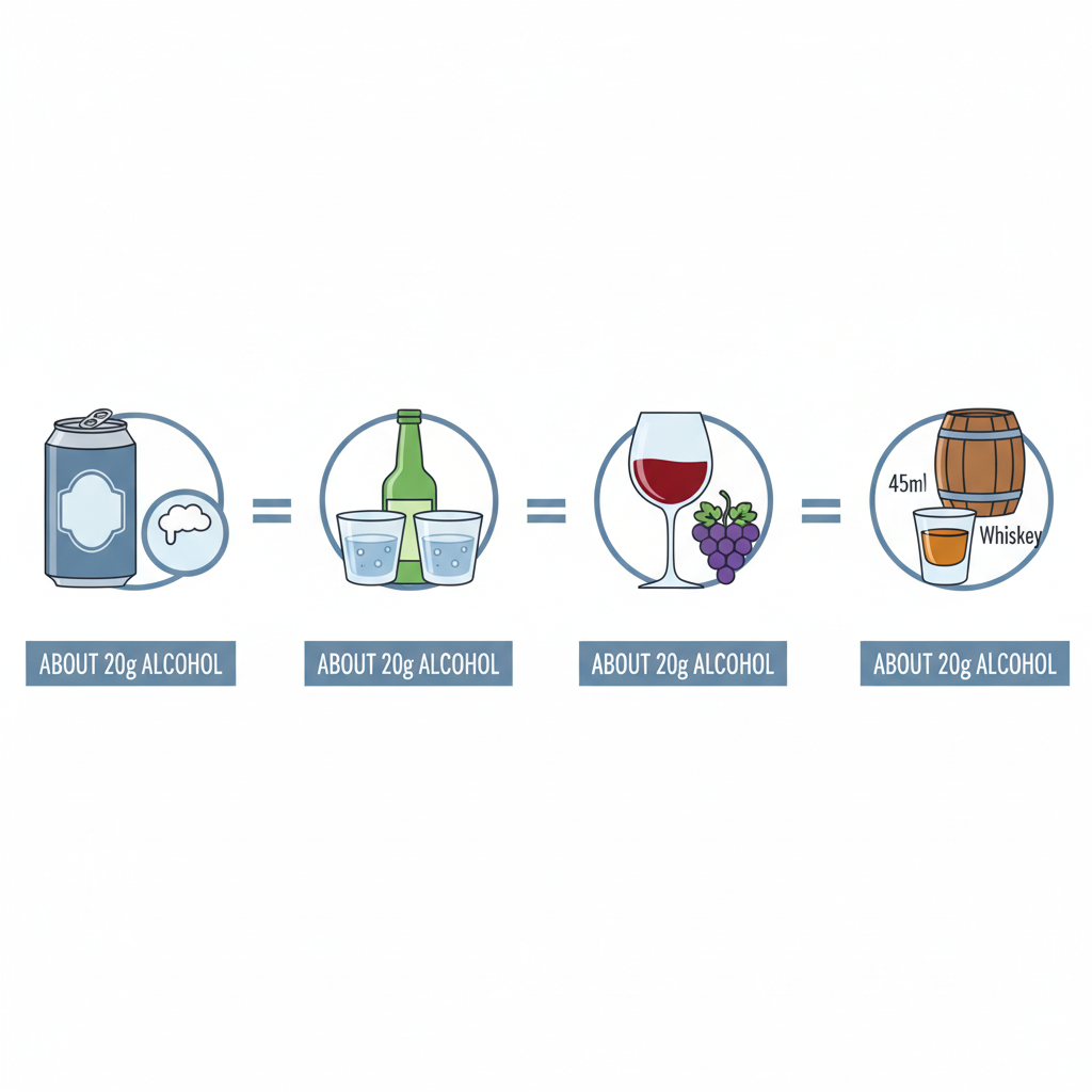 한 잔 기준 비교 인포그래픽