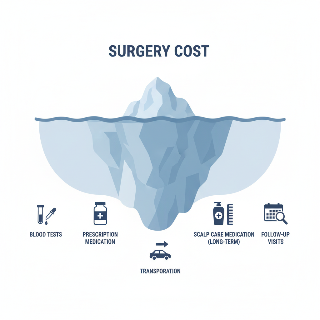 모발이식 숨은 비용 인포그래픽