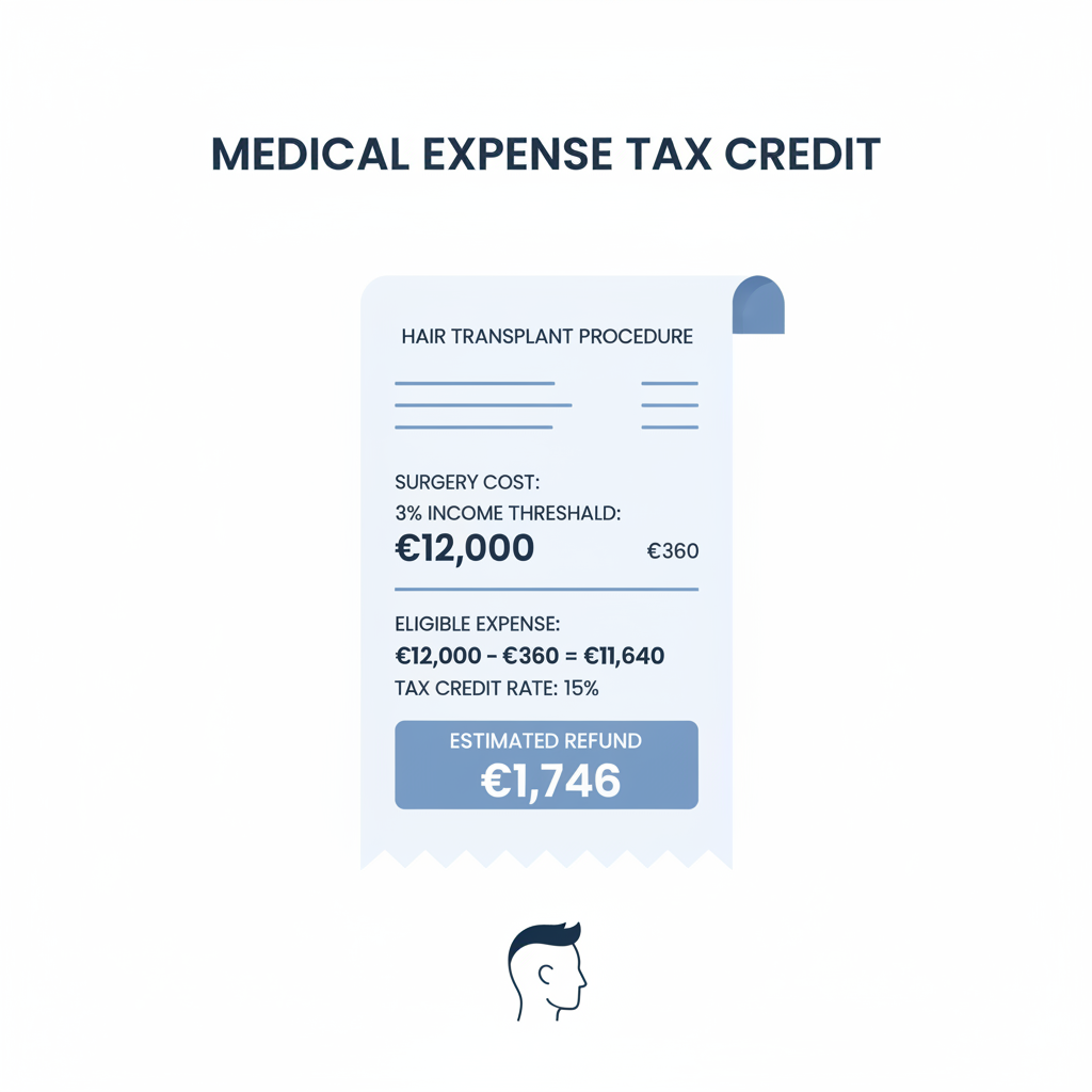 모발이식 세액공제 계산 인포그래픽