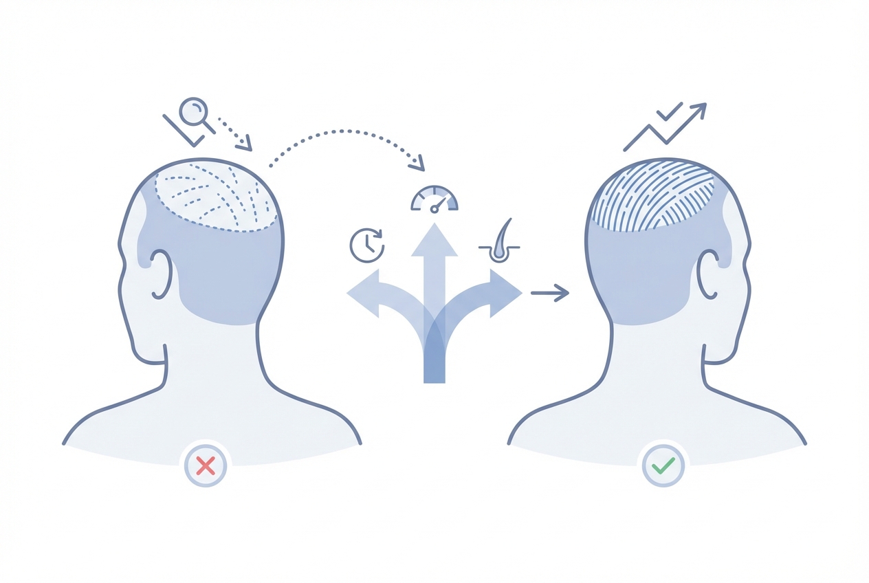 모발이식 재수술 판단 기준 인포그래픽