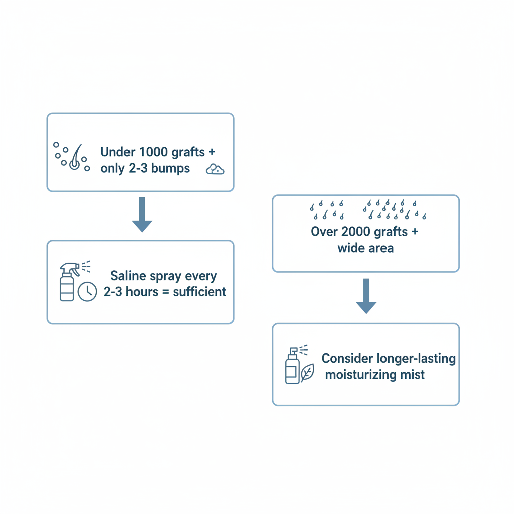 소량 이식 식염수 관리 일러스트