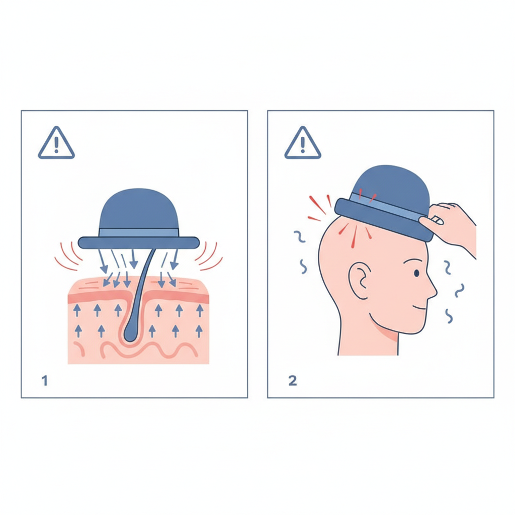 모자 압박과 이식 모낭 인포그래픽