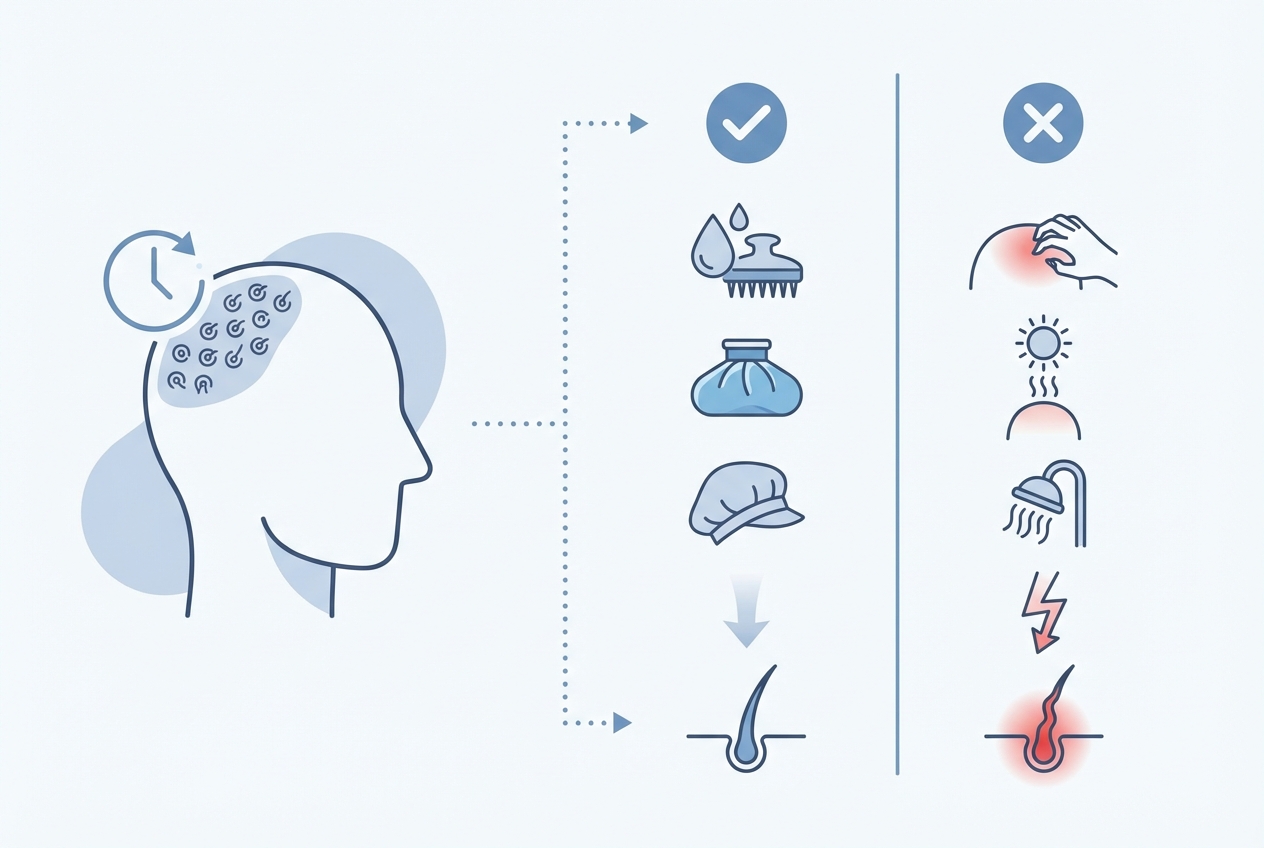 모발이식 가려움 시기 두피 관리 체크리스트 인포그래픽
