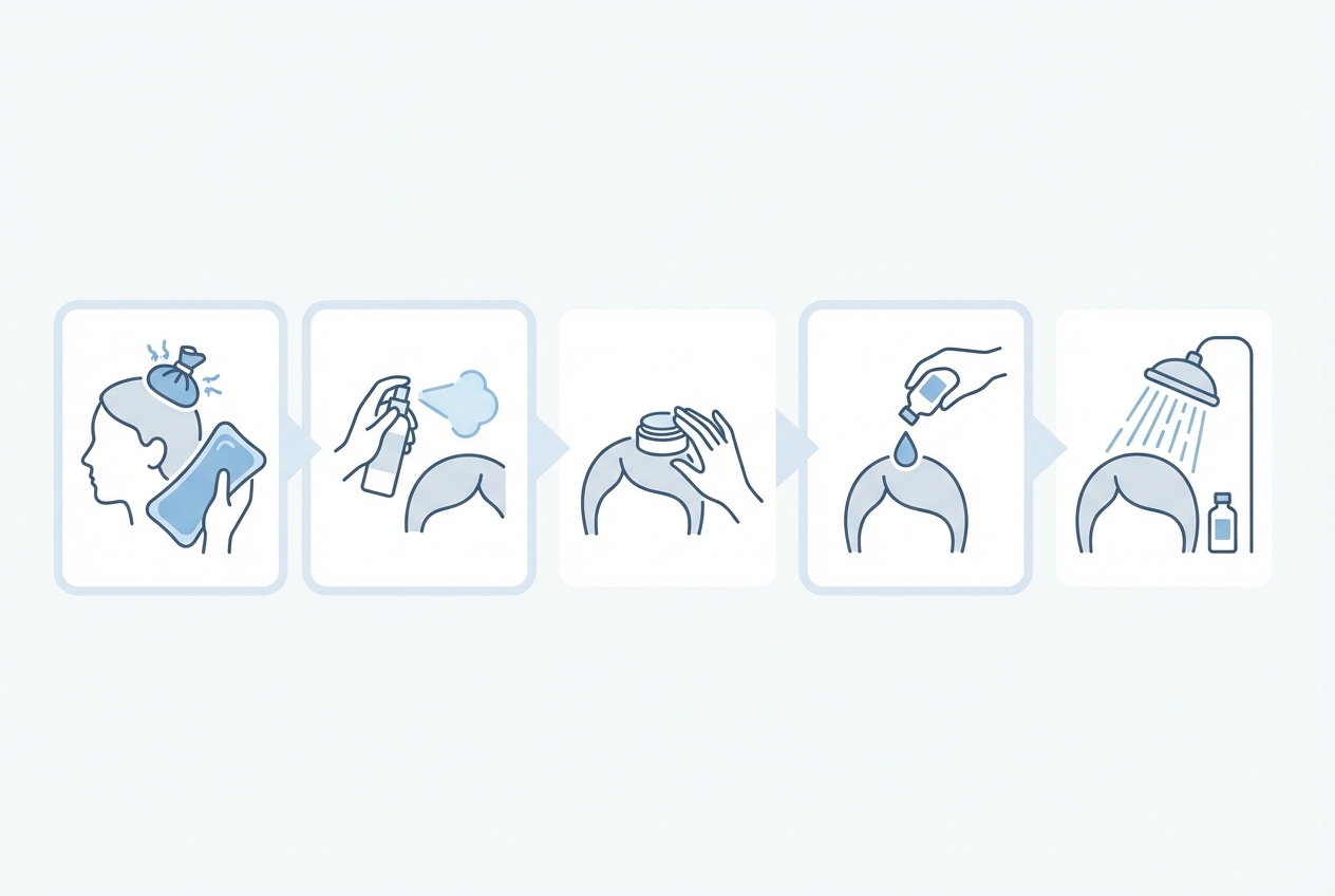 모발이식 후 가려움 진정 방법 5가지 인포그래픽