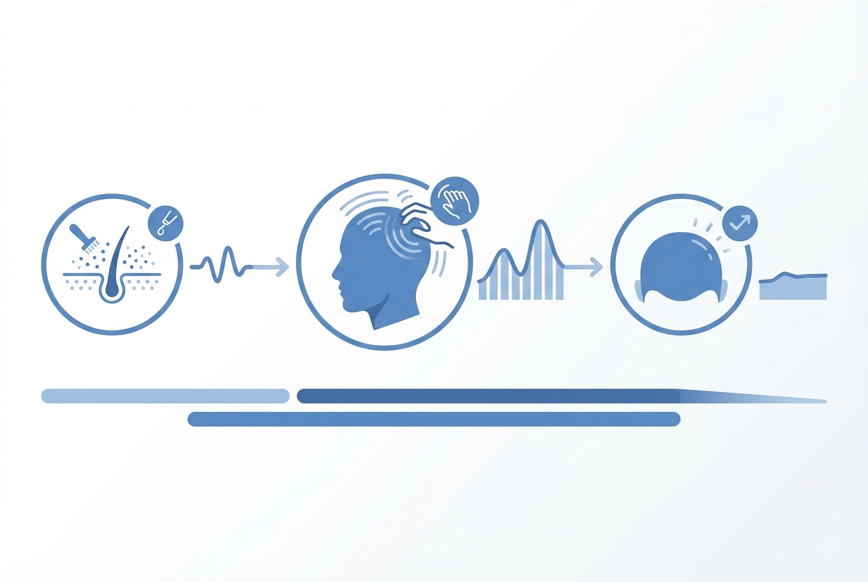 모발이식 후 가려움 시기별 타임라인 인포그래픽