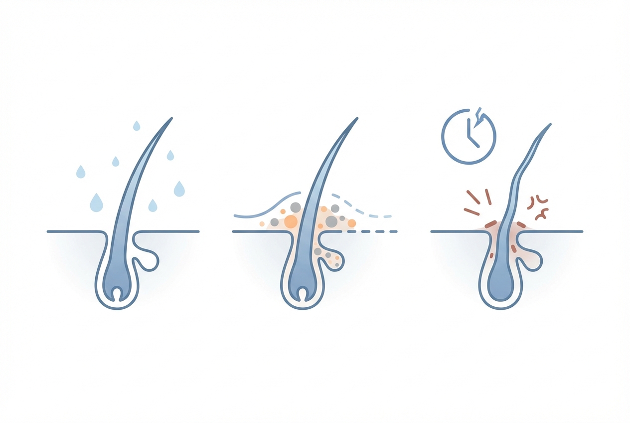 모발이식 후 샴푸 미루면 생기는 문제점 인포그래픽
