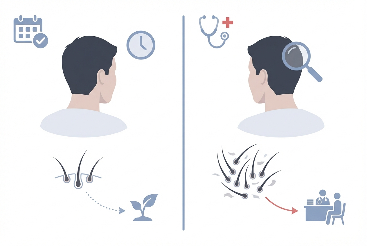 모발이식 후 탈락 정상 범위와 병원 방문 기준 인포그래픽
