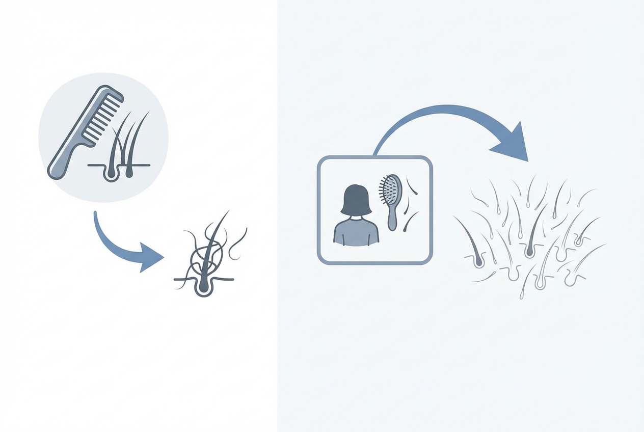 동반탈락과 휴지기 탈모 차이점 비교 인포그래픽