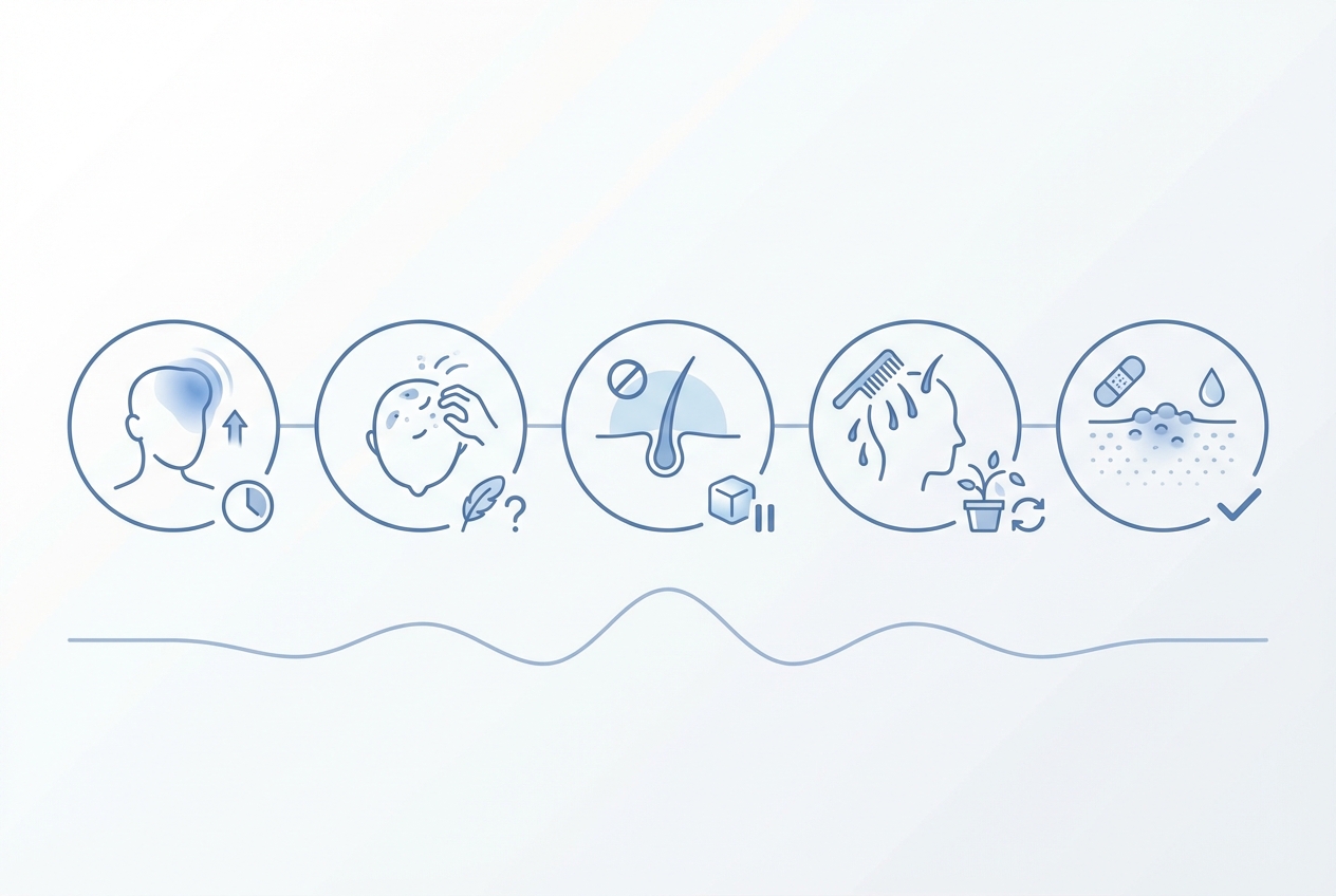 모발이식 흔한 부작용 5가지 인포그래픽