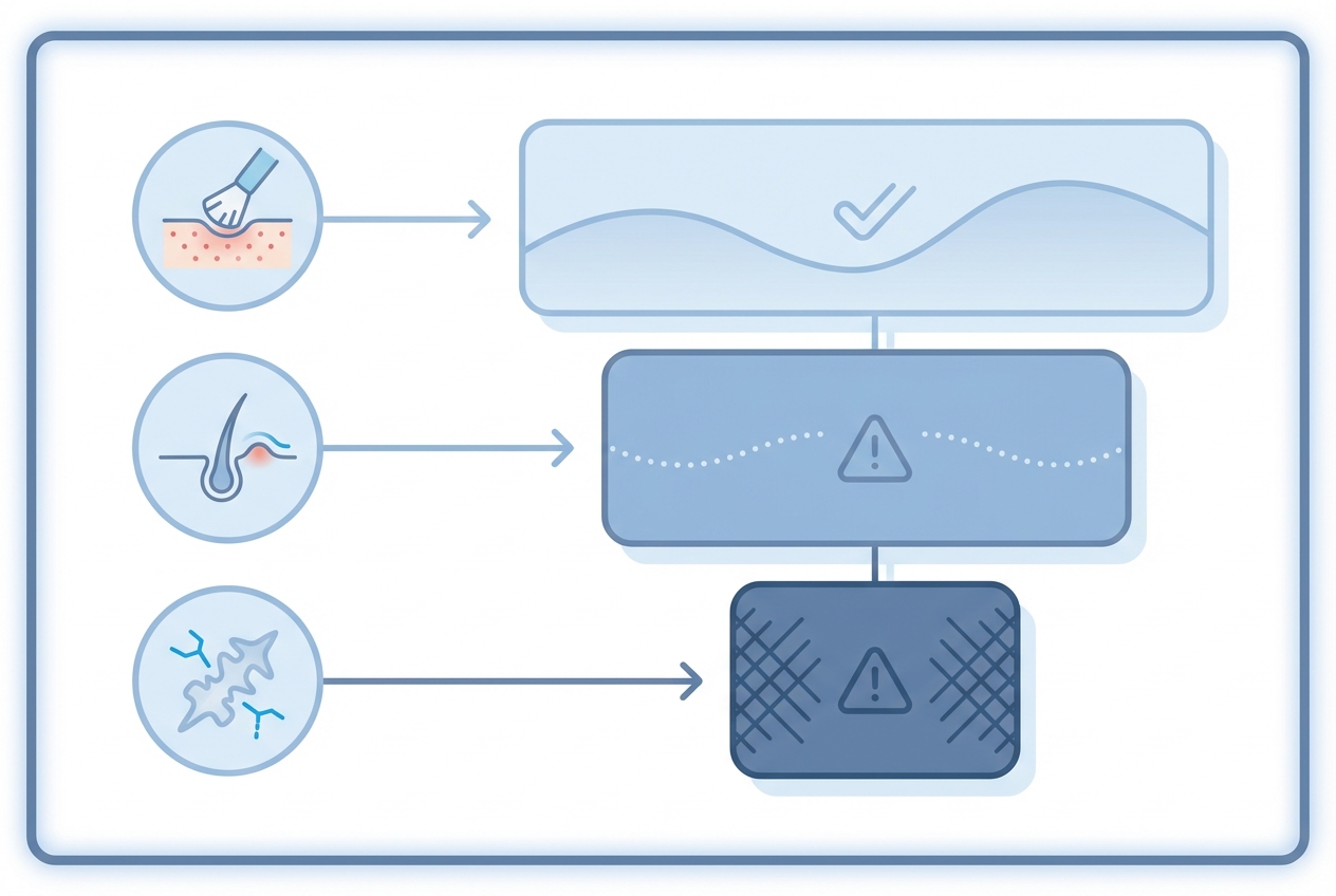 모발이식 부작용 종류와 심각도 분류 인포그래픽