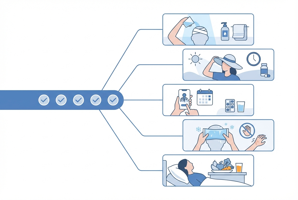 모발이식 부작용 예방 관리 체크리스트 인포그래픽