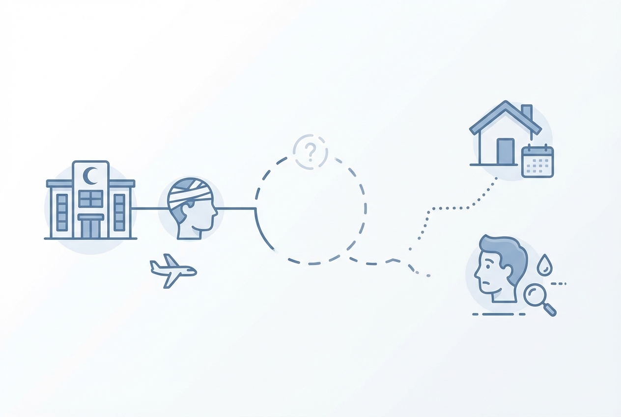 터키 모발이식 사후관리 공백 문제 인포그래픽