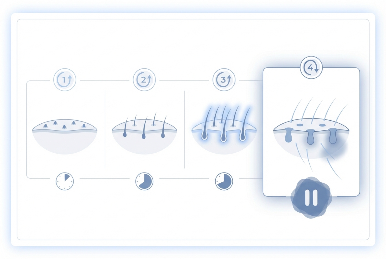 모발이식 4주차 암흑기 진입 상태 인포그래픽