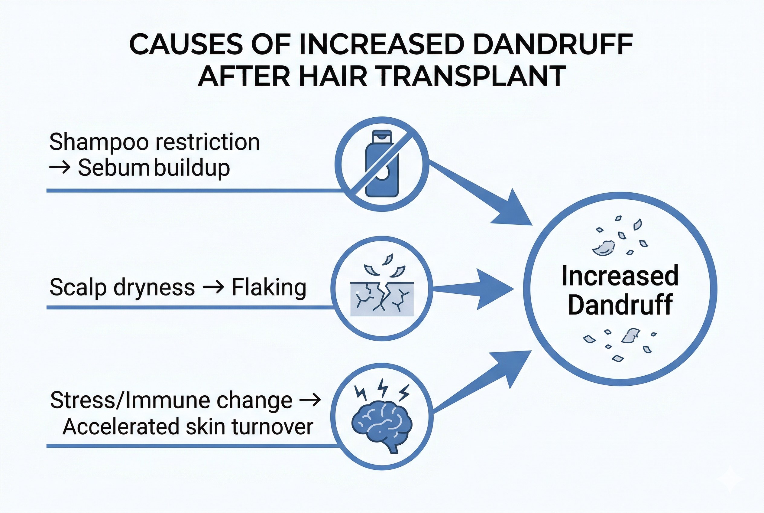 모발이식 후 비듬 각질 증가 원인 인포그래픽