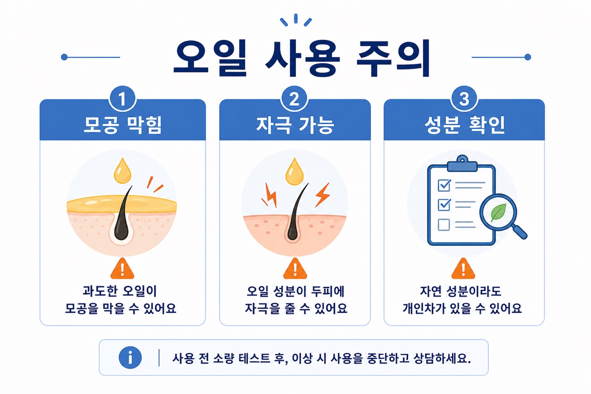 모발이식 후 두피 마사지 오일 주의사항 인포그래픽