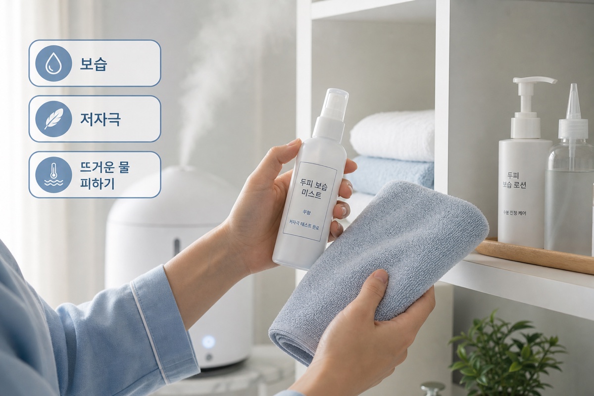 건성 두피 관리법 보습 중심 가이드 인포그래픽