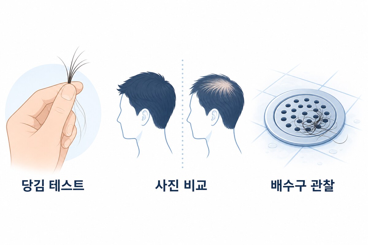 탈모 자가진단법 3가지 인포그래픽