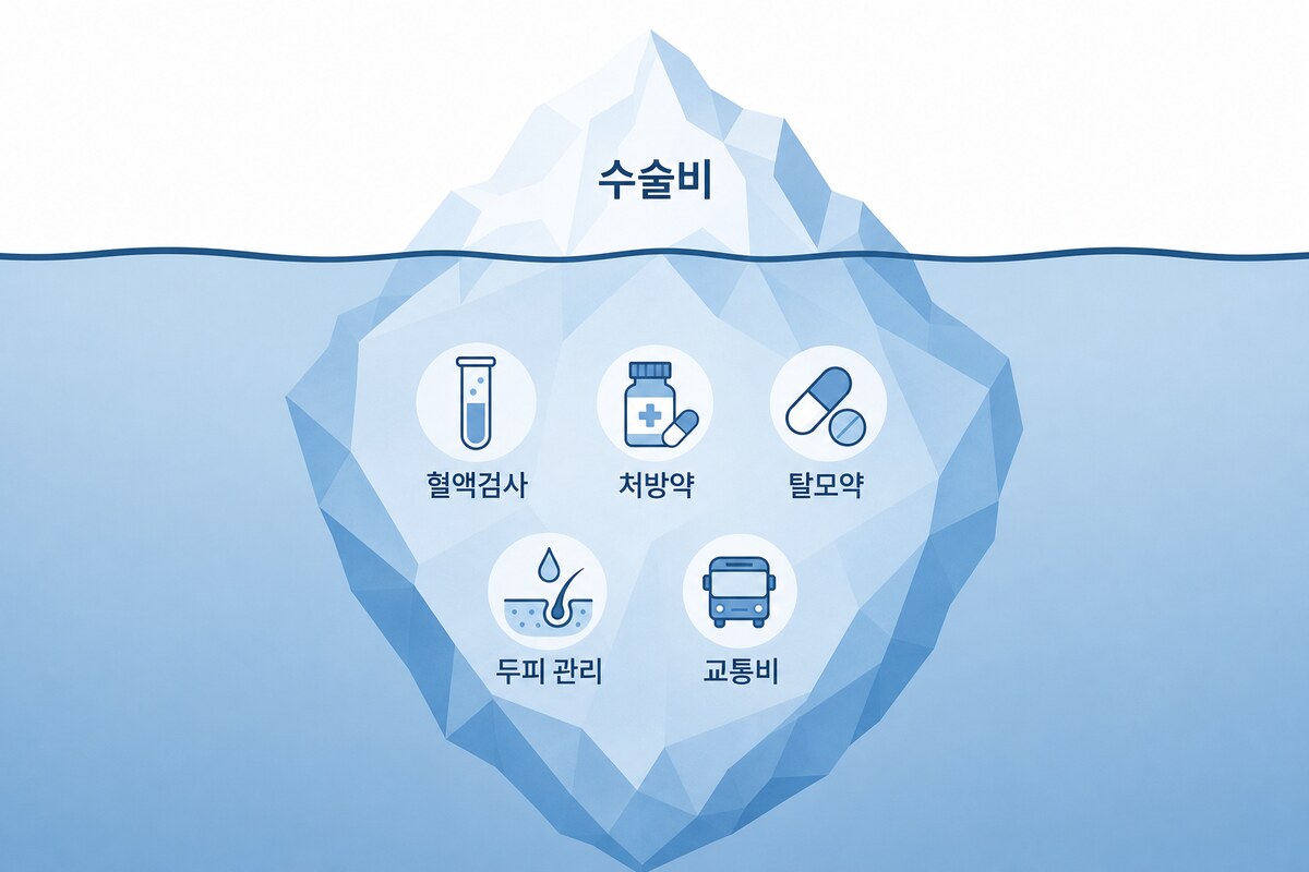 모발이식 숨은 비용 인포그래픽