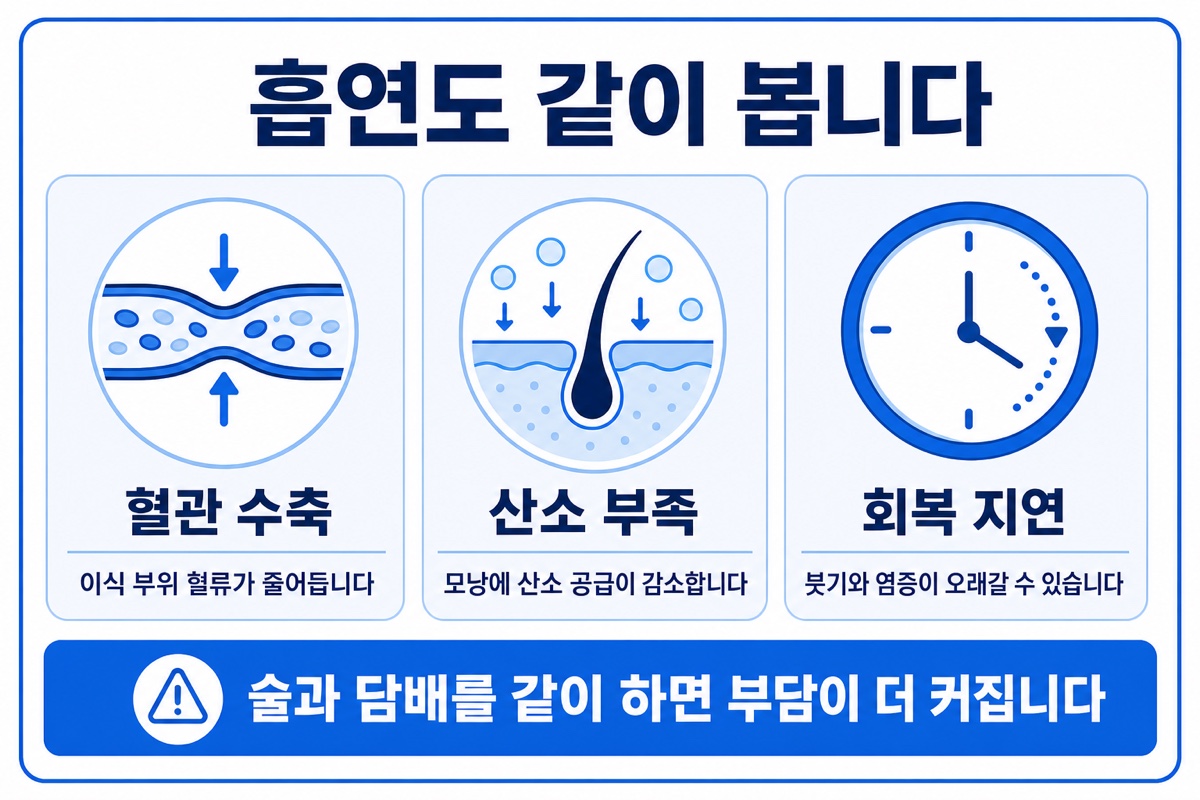 흡연 영향 인포그래픽
