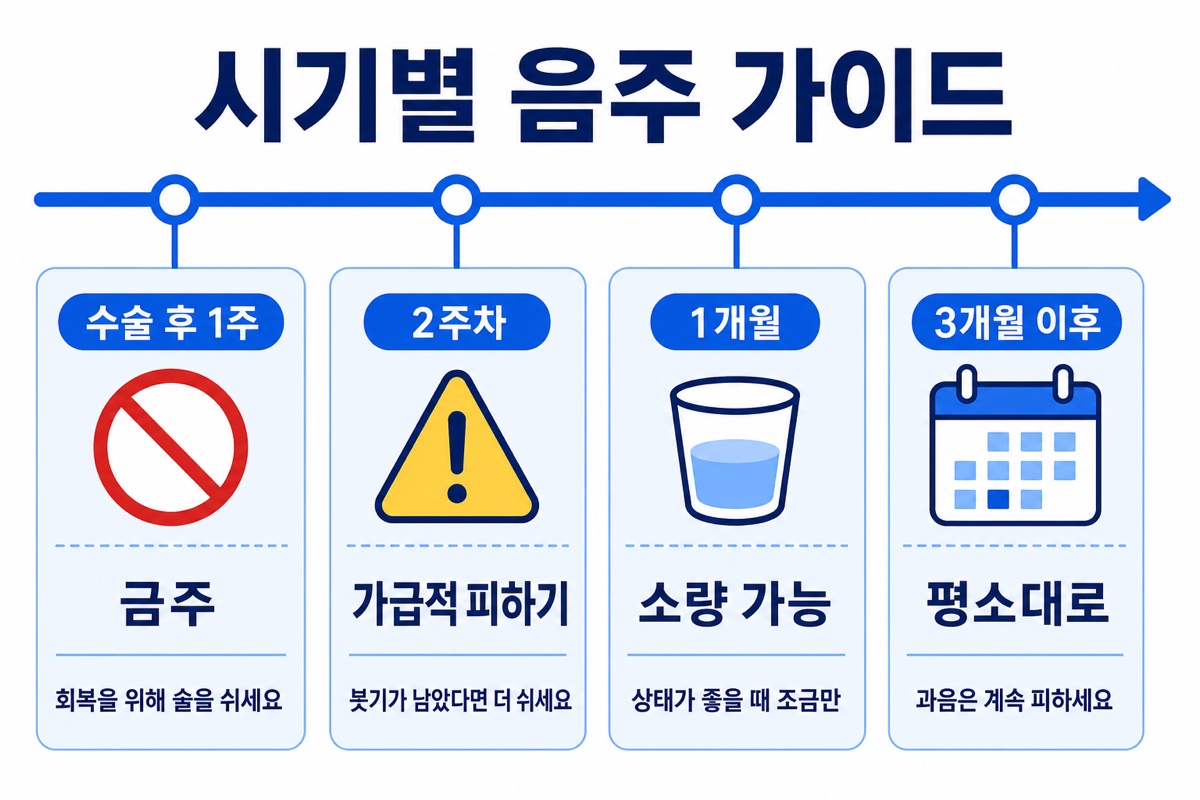 모발이식 후 음주, 시기별 가이드 타임라인