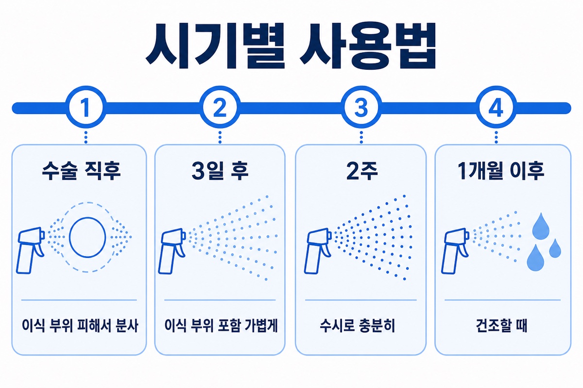 생착 스프레이 시기별 사용 가이드 타임라인